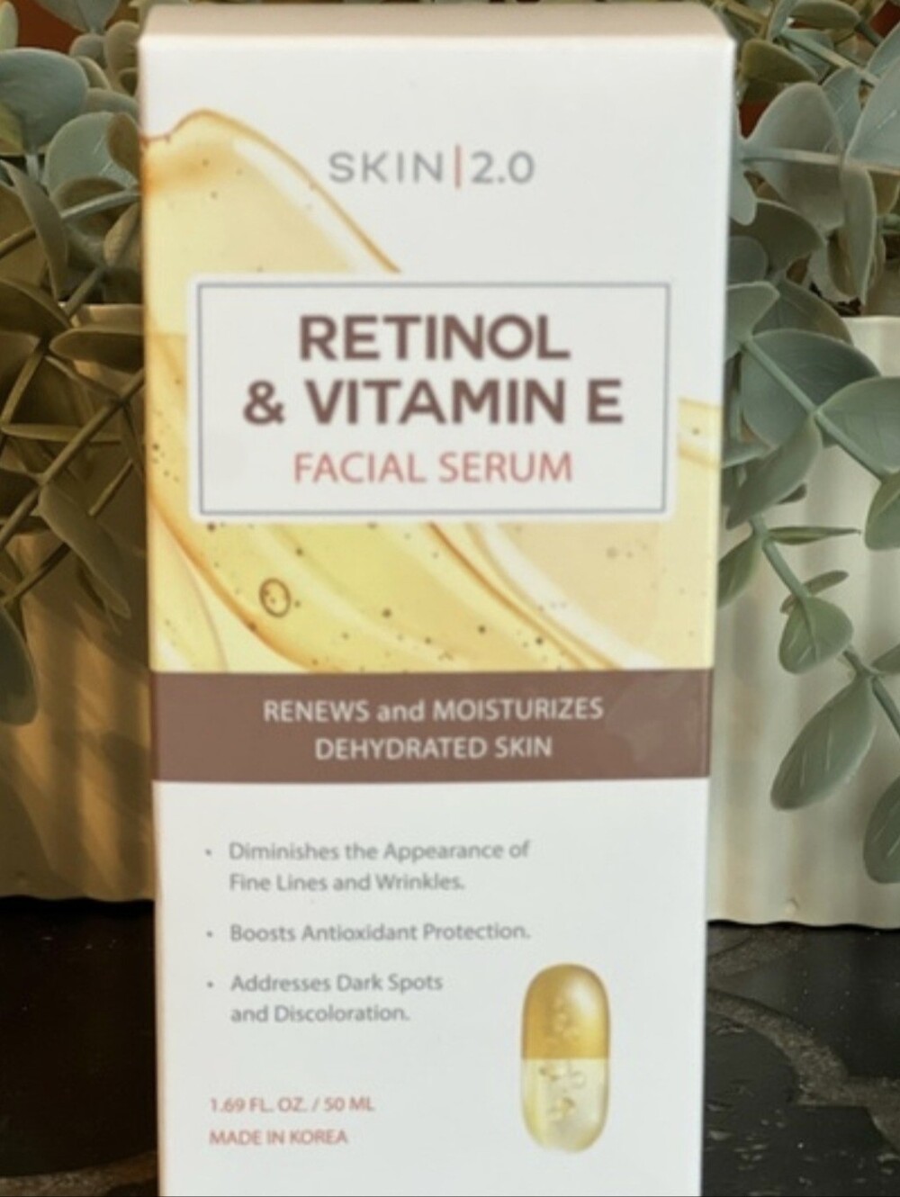 Skin|2.0 Korean Retinol & Vitamin E Facial Serum - Gold